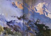 John Singer Sargent Mountain Fire (mk18) Spain oil painting artist